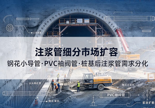 汉川注浆管细分市场扩容，隧道钢花小导管、PVC 袖阀管、桩基后注浆管需求分化